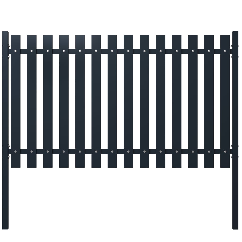 VidaXL Panneau de clôture 174,5x125 cm acier thermolaqué anthracite