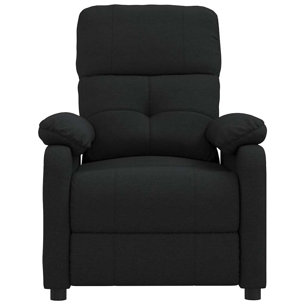 Vidaxl fauteuil verstelbaar stof zwart