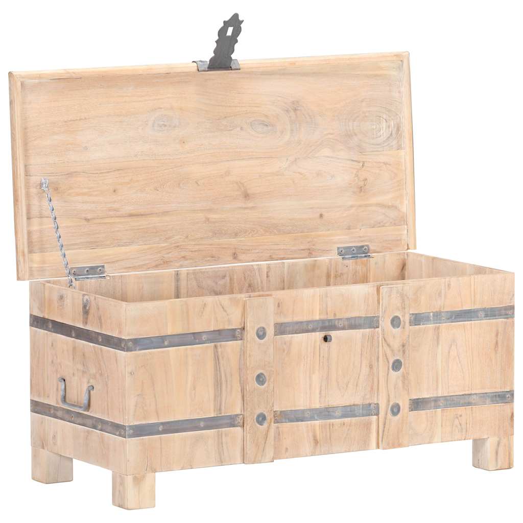 Vidaxl opbergkist 90x40x40 cm massief acaciahout