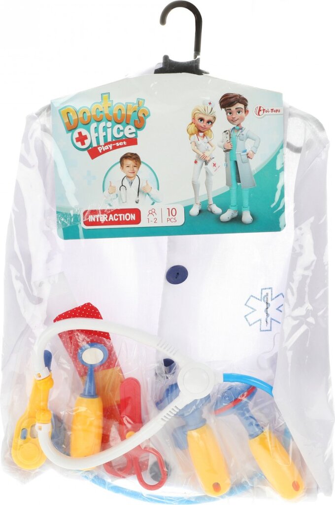 Toi-toys set de déguisement docteur junior polyester blanc 10 pièces