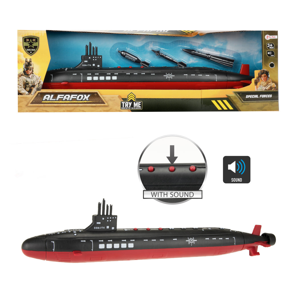 Toi-toys sous-marin euml;r noir 43 cm avec lumière et son