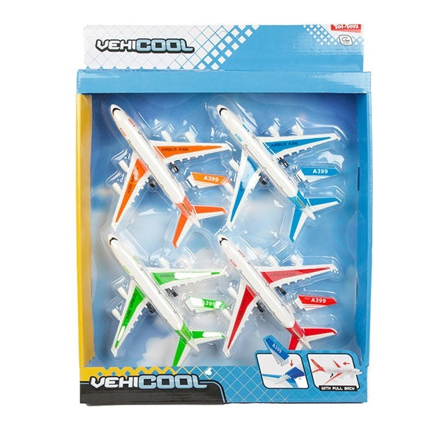 Toi-toys vehicool tirer des avions, 4 pcs.