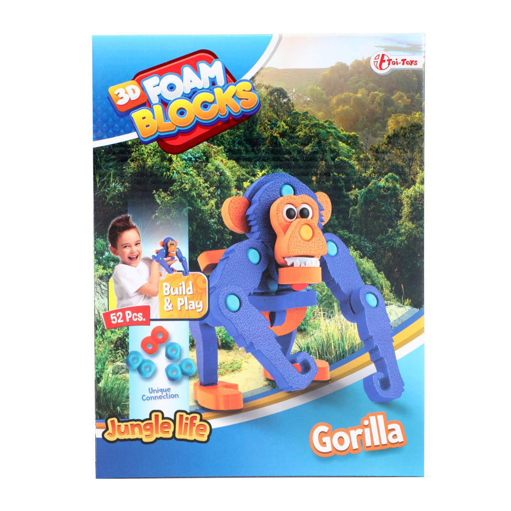 Toi-toys puzzle artisanal singe junior 25,8 cm bleu 59 pièces