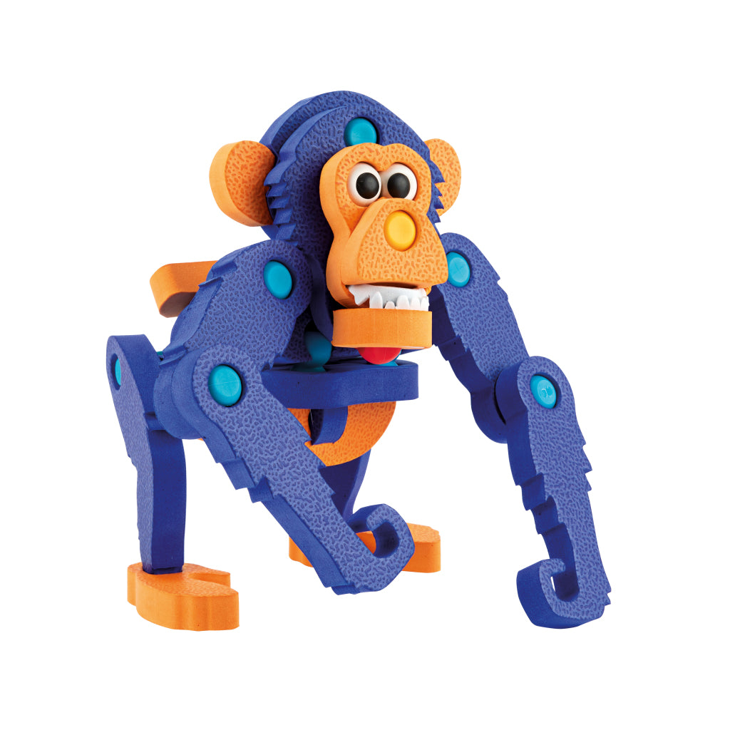 Toi-toys puzzle artisanal singe junior 25,8 cm bleu 59 pièces