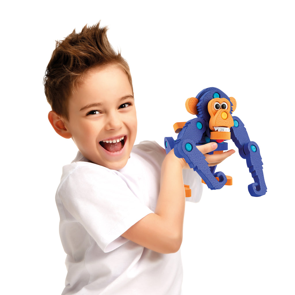 Toi-toys puzzle artisanal singe junior 25,8 cm bleu 59 pièces