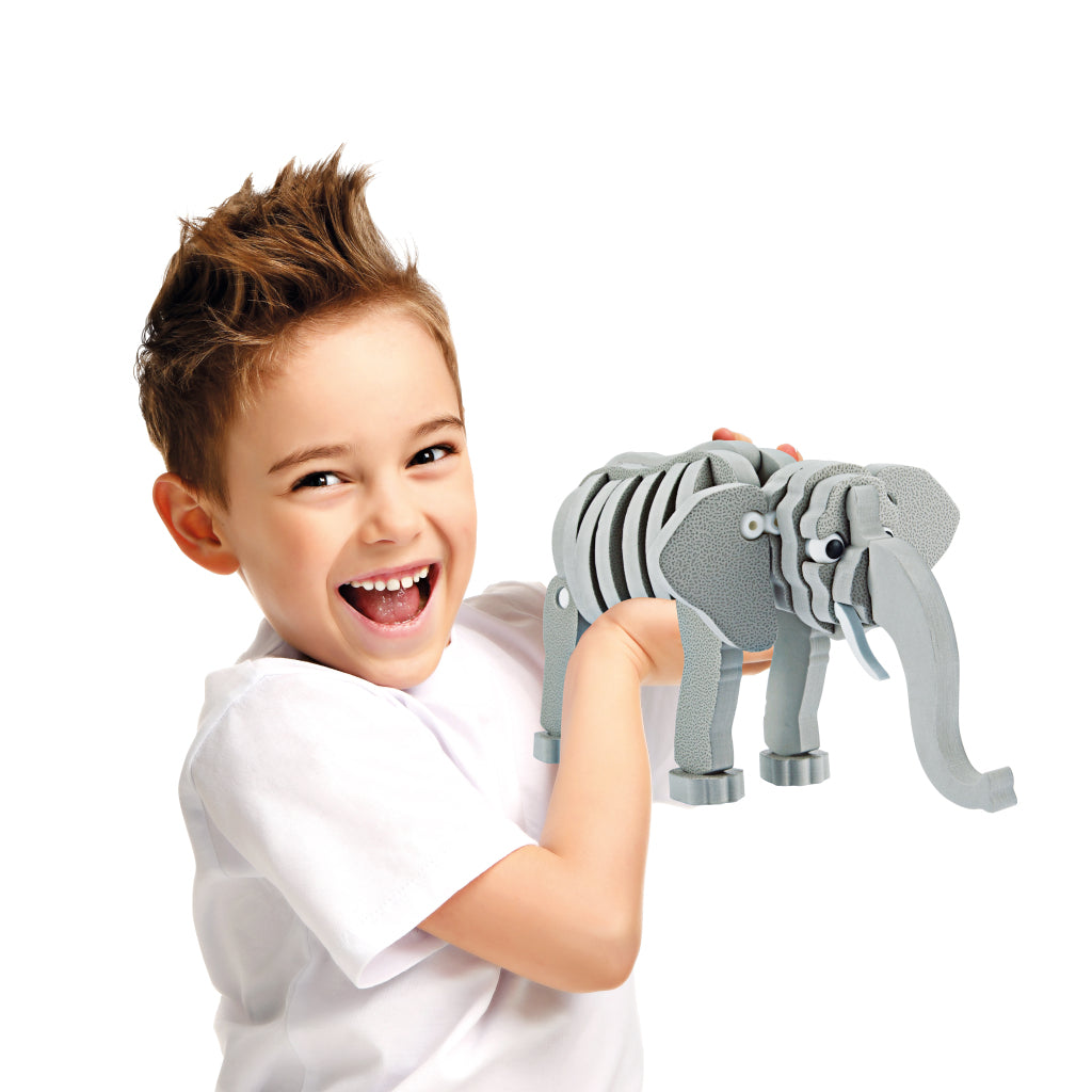 Toi-toys puzzle 3D éléphant junior 31,5 cm mousse gris 75 pièces