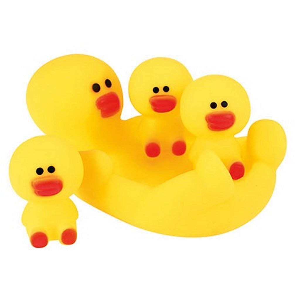 Toi-toys petites étoiles grand canard en caoutchouc avec 3 petits canards en caoutchouc