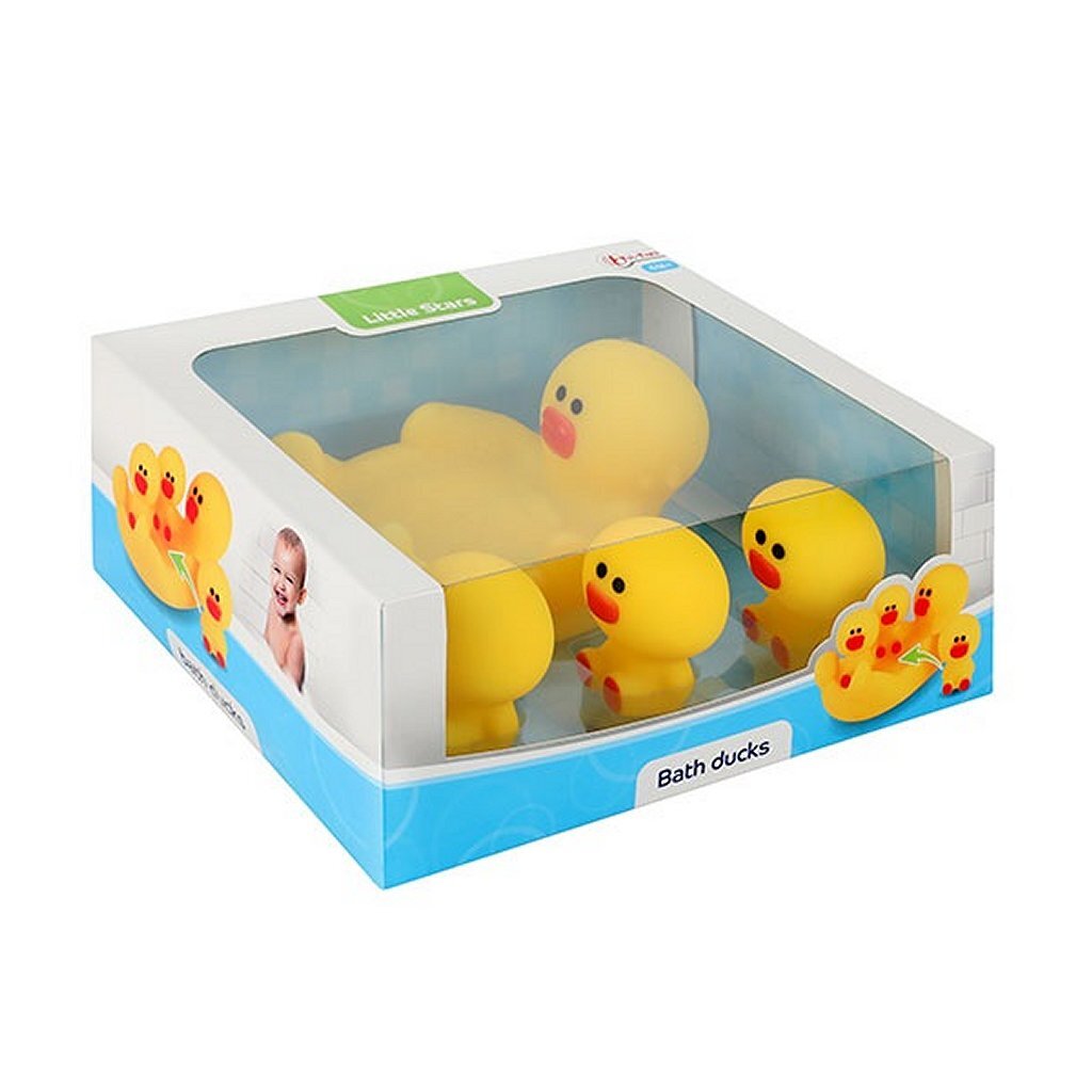 Toi-toys petites étoiles grand canard en caoutchouc avec 3 petits canards en caoutchouc