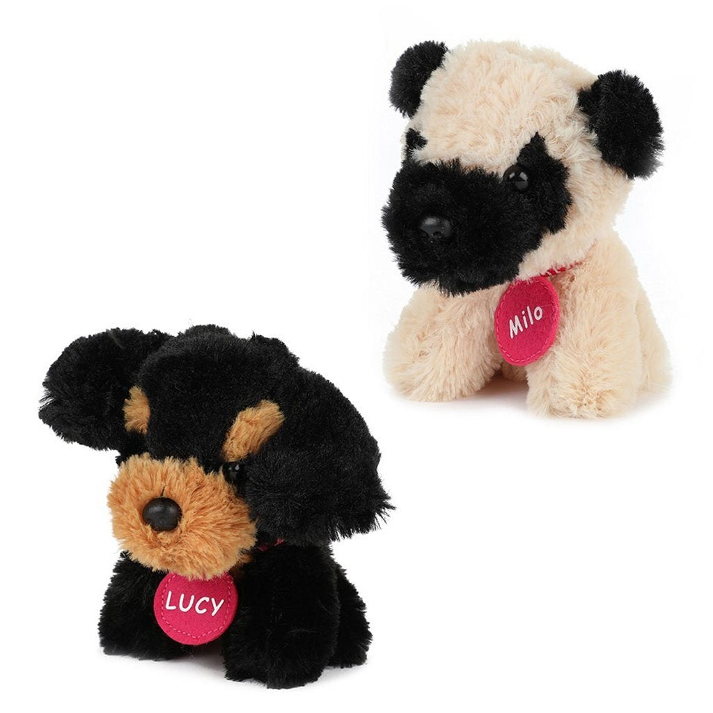 Toi-toys peluche chiens dans une valise niche 4 pièces