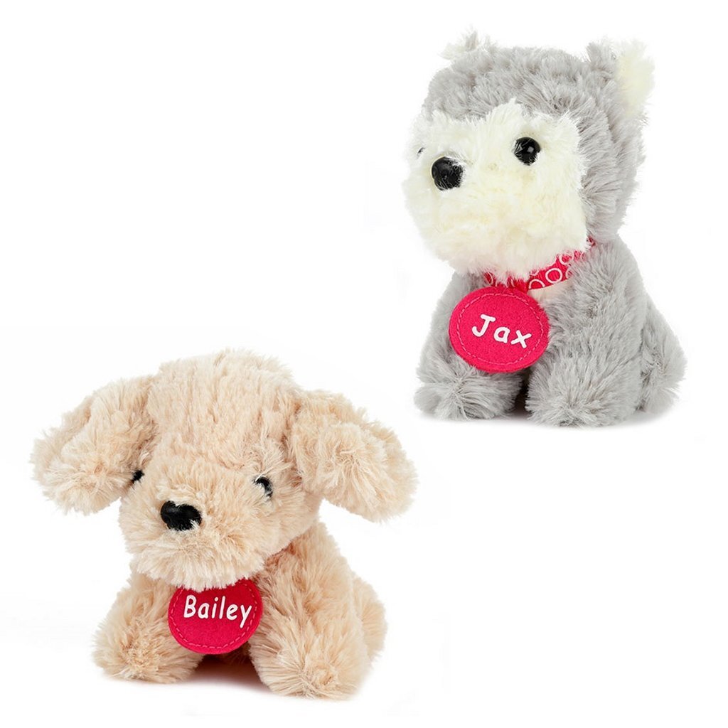Toi-toys peluche chiens dans une valise niche 4 pièces