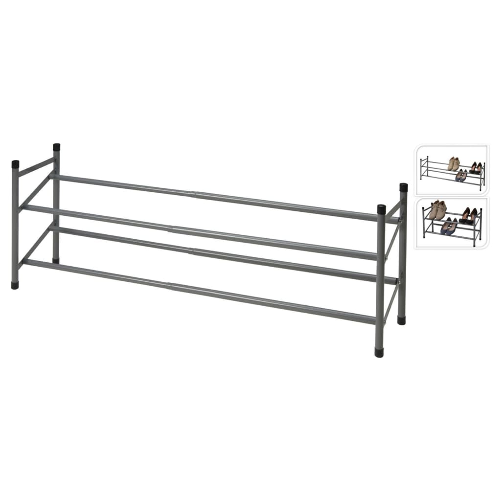 Solutions de rangement Rack à chaussures avec 2 couches (61,5-115) x23x38 cm