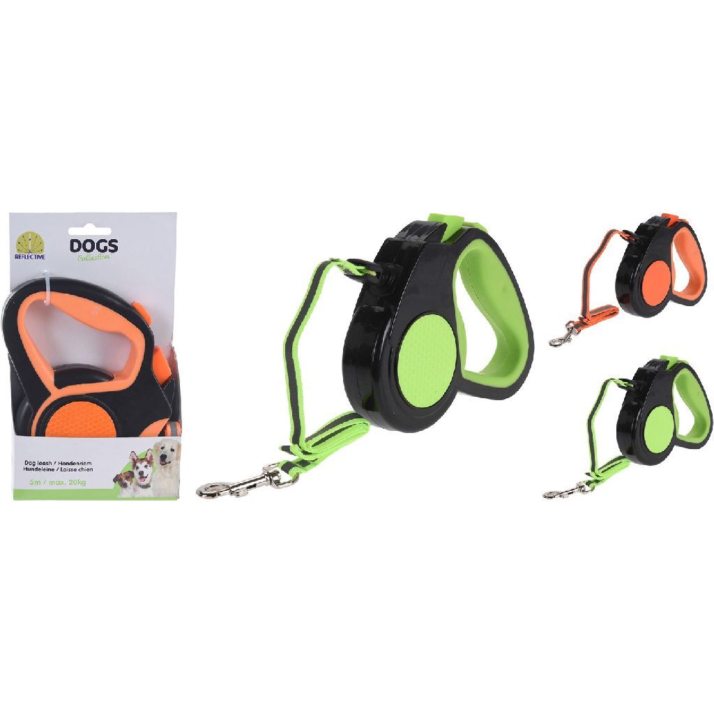 Laisse pour chien de base avec système à rouleaux 5 m