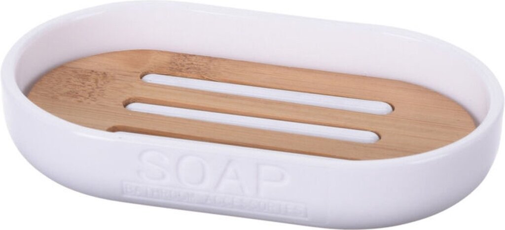 Divers porte-savon doabuy 12,3x7,8x2,5cm ps bambou blanc