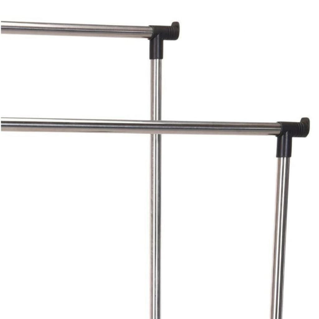 Solutions de rangement Rack de vêtements avec roues doubles 80x42x (90-160) cm