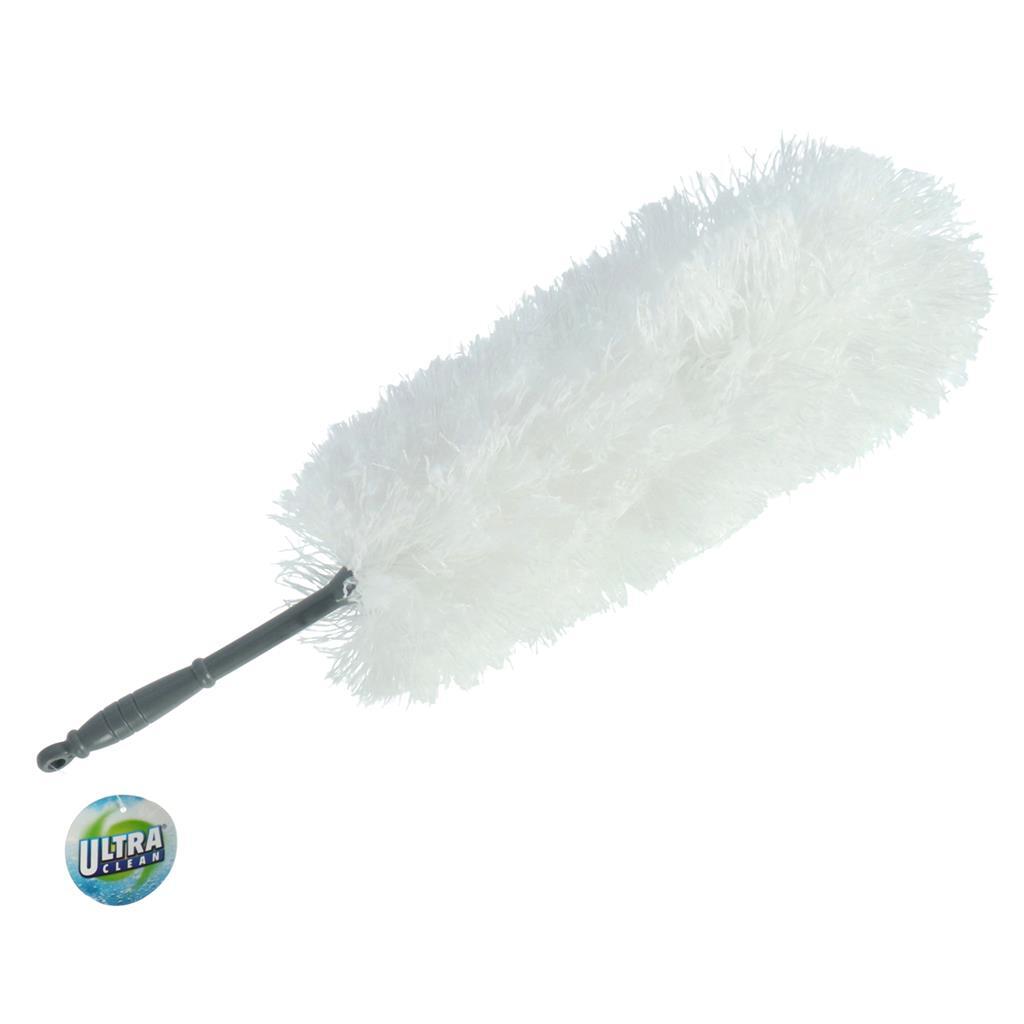 Plumeau microfibre ultra propre 56 cm blanc gris