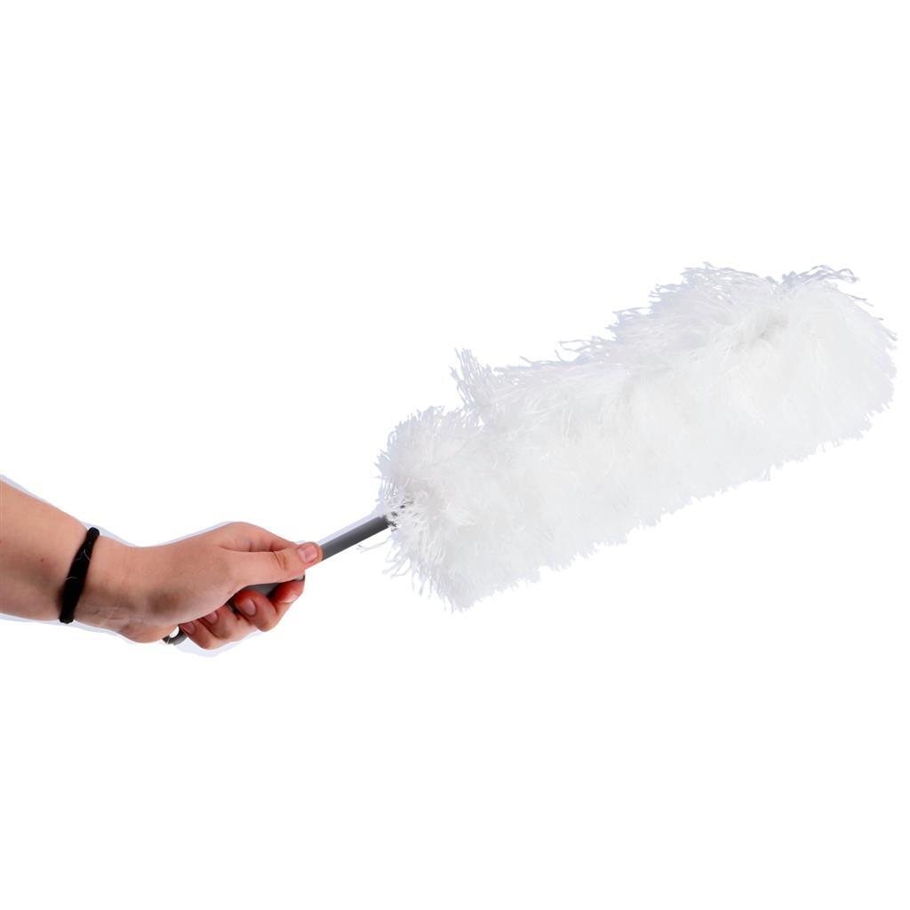 Plumeau microfibre ultra propre 56 cm blanc gris