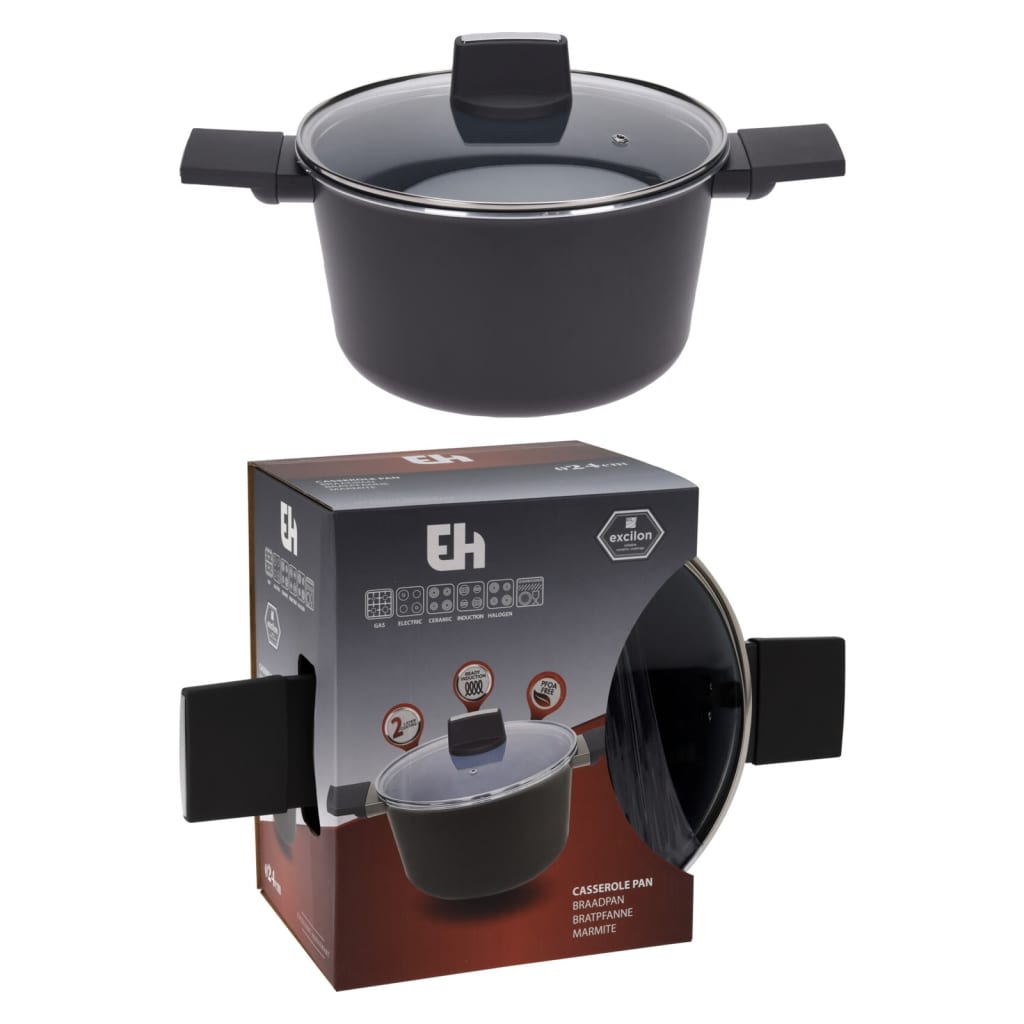 Excellent braadpan de vaisselle avec couvercle 24 cm