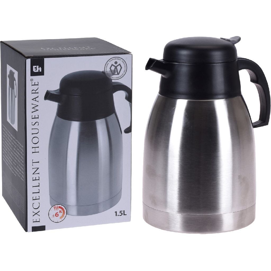 Excellent Houseware Cafetière en acier inoxydable 1500 ml