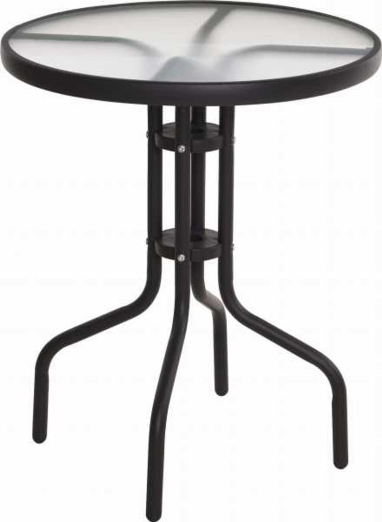 Table de balcon ronde en verre Pro Garden 60x70cm