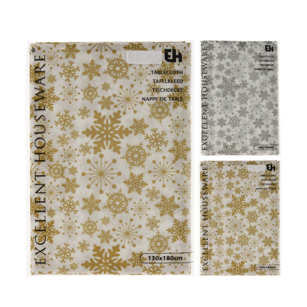 Excellente nappe de noël or argent, articles ménagers, 130x180 cm