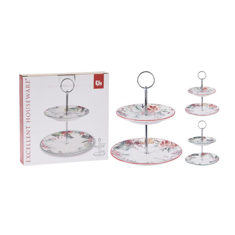 Excellente étagère pour articles ménagers en porcelaine à 2 couches de différentes couleurs