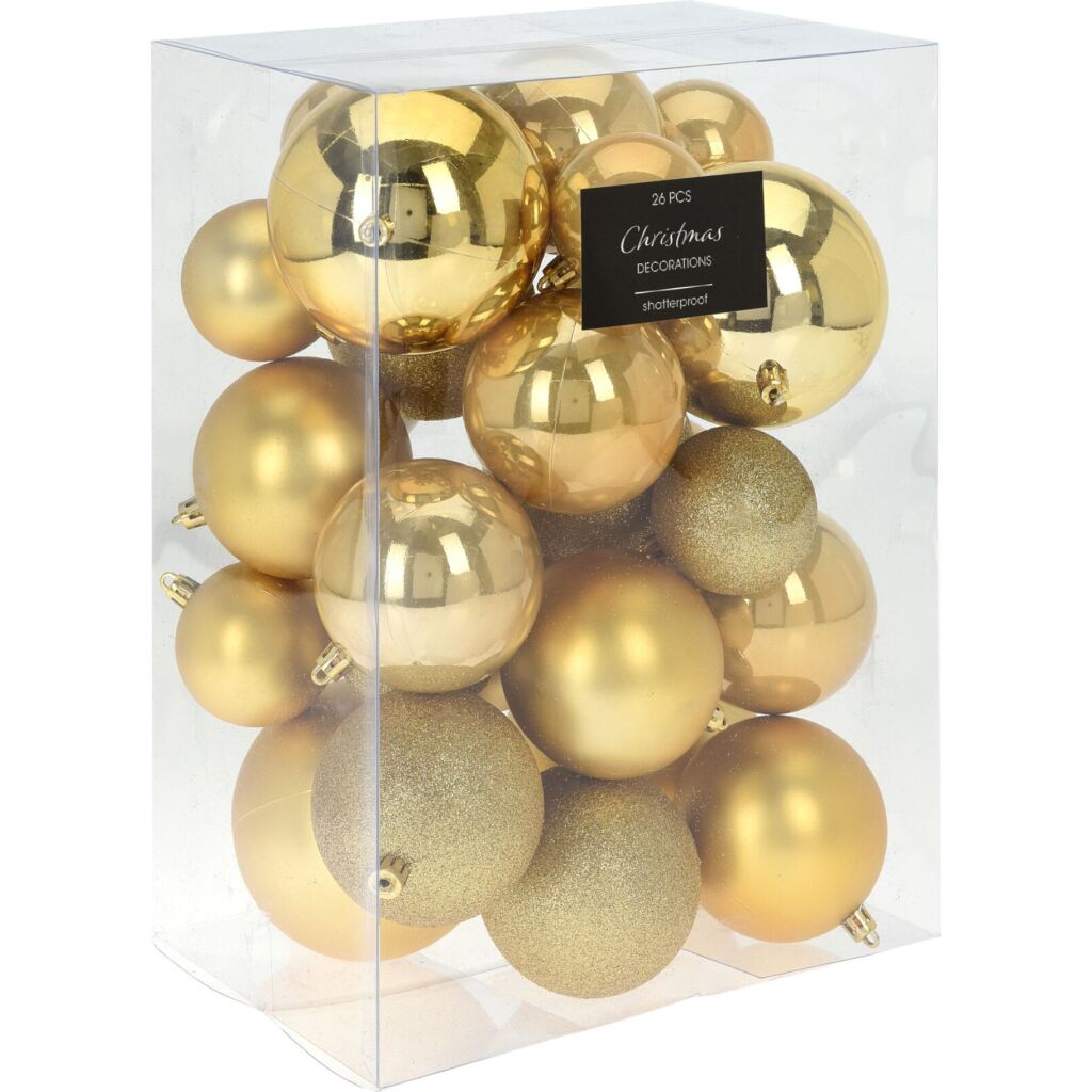Autres marques de boules de Noël 26 pièces or