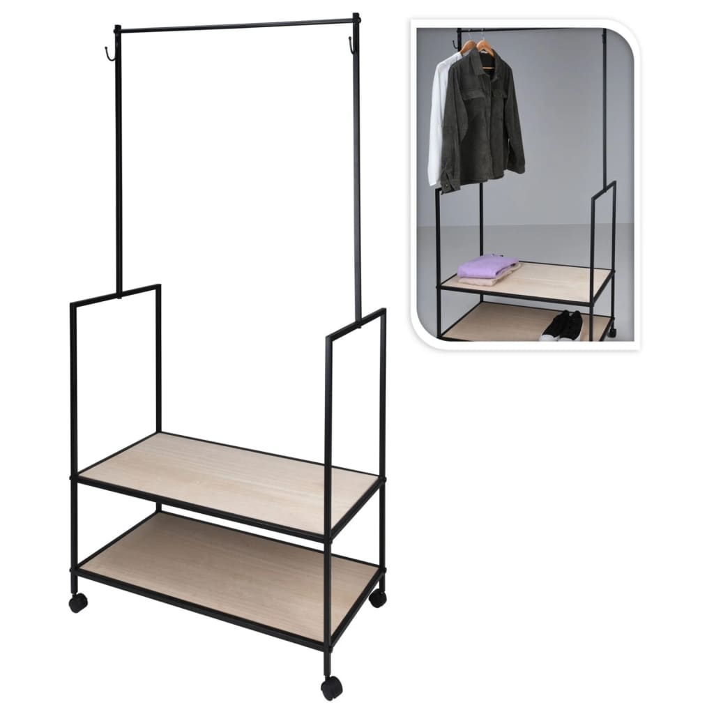 H S Collection Clothing Rack avec 2 crochets en métal
