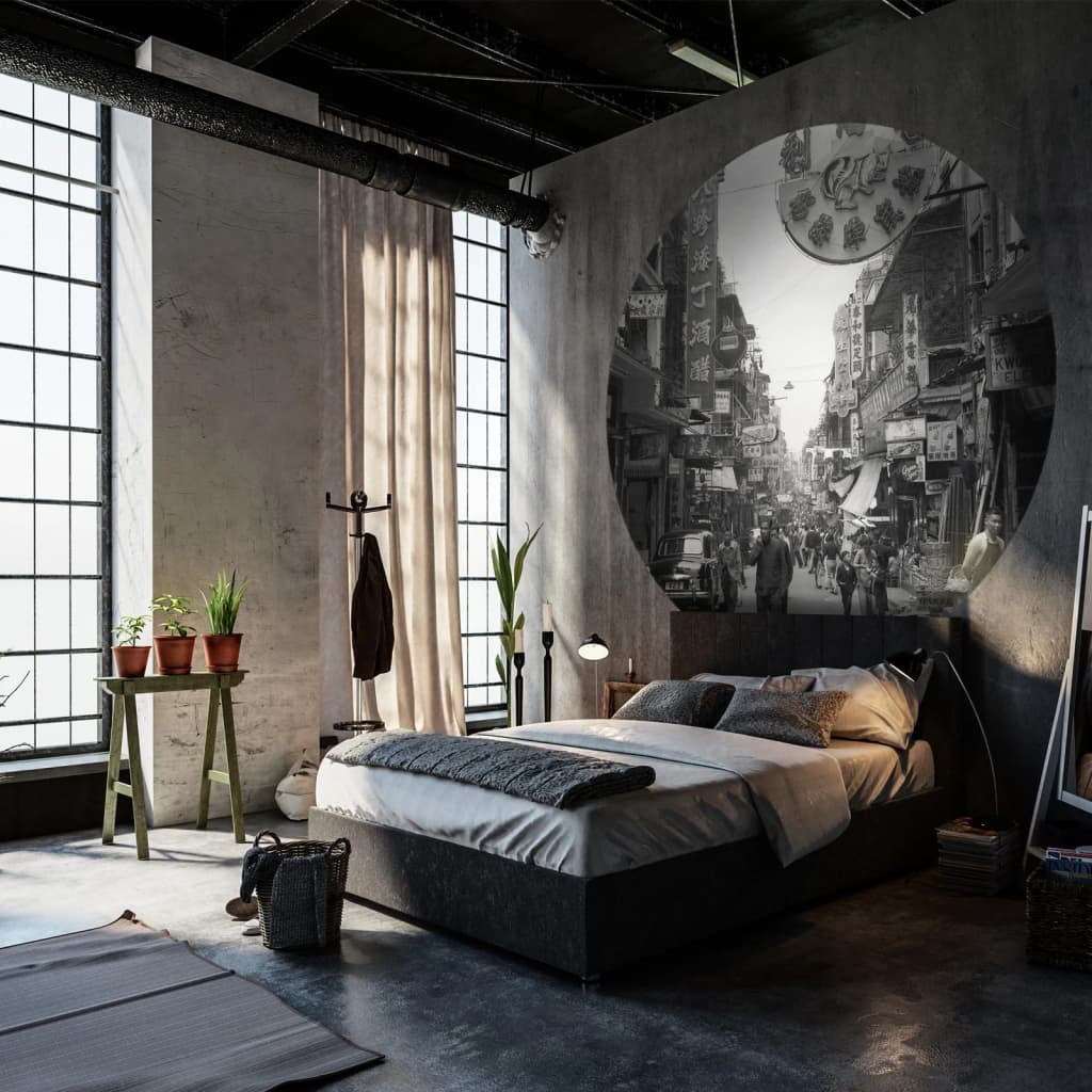 Wallart Wallow Circle Hong Kong le vieux temps 190 cm