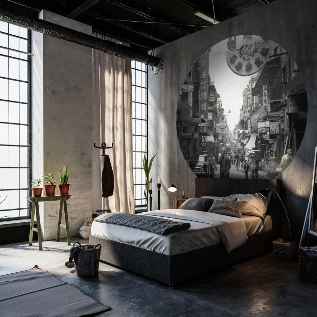 Wallart Wallart Wallow Circle Hong le vieux temps 142,5 cm