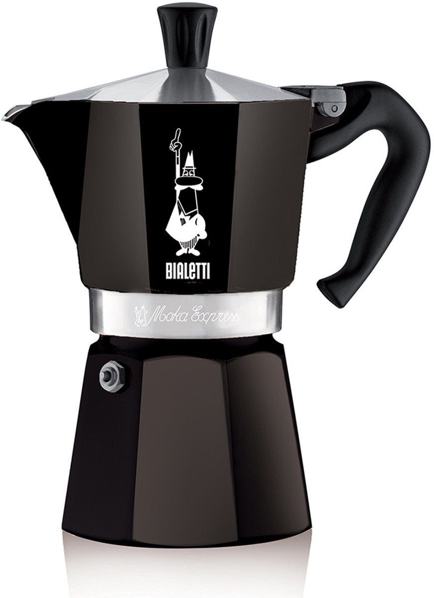 Bialetti moka express - percolateur - 6 tasses - aluminium - noir