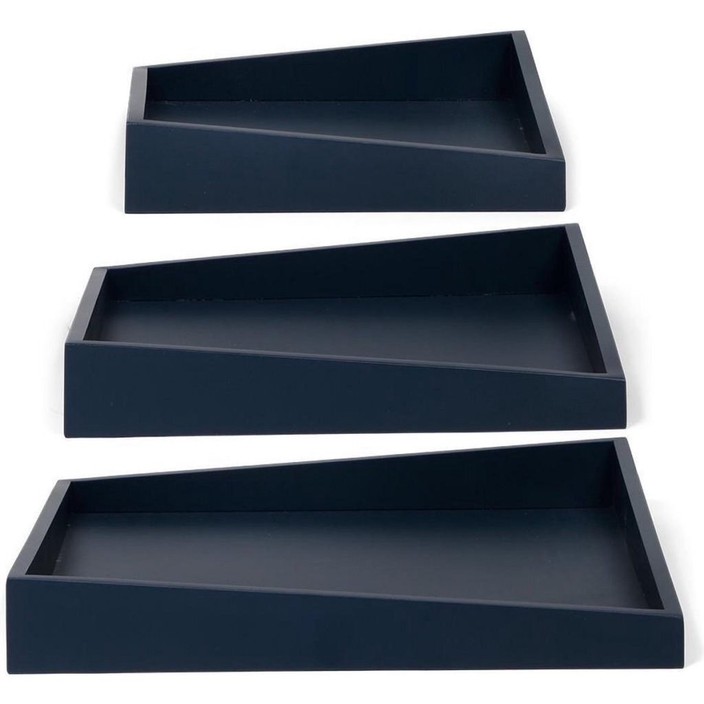 No brand senza plateaux bleu 30 cm lot de 3
