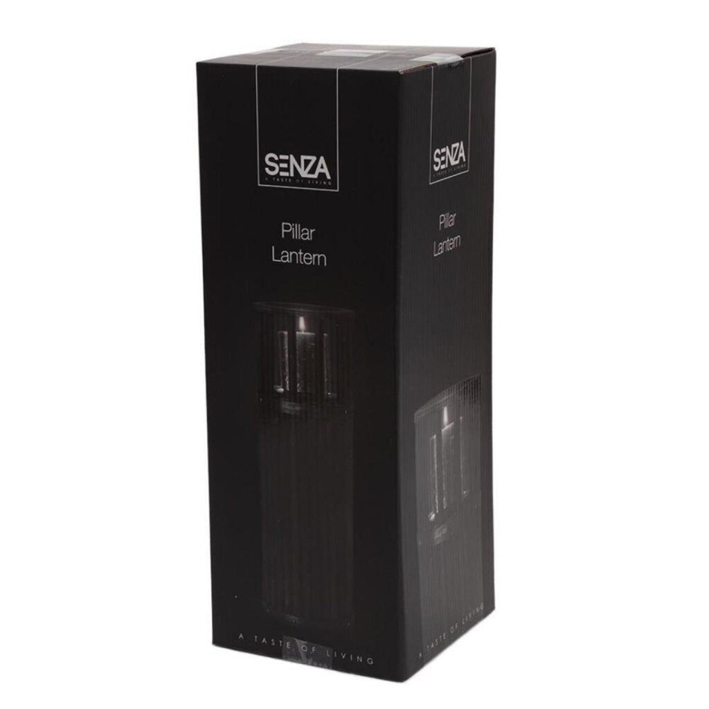 Pilier lanterne Senza 40 cm bois noir