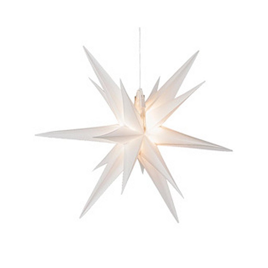 Lumineo Lumineo Étoile de Noël PVC Blanc Fixe 6 LED Intérieur Extérieur 60 cm