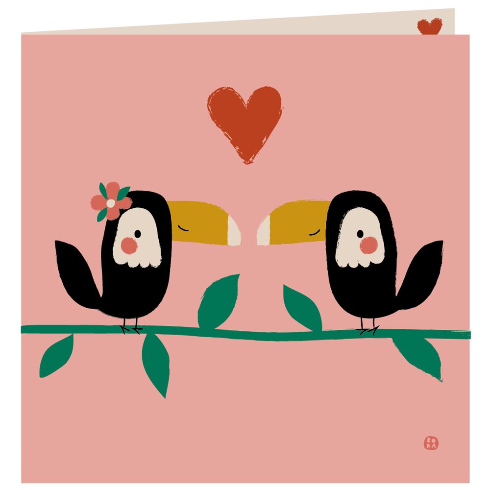 Carte Bora avec enveloppe - toucan