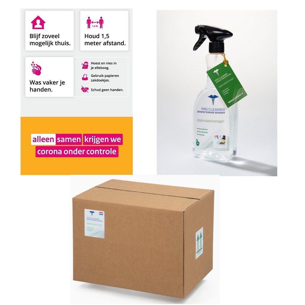 Nettoyant désinfectant pour surfaces Pro Cleaner 750 ml boîte 10 pièces