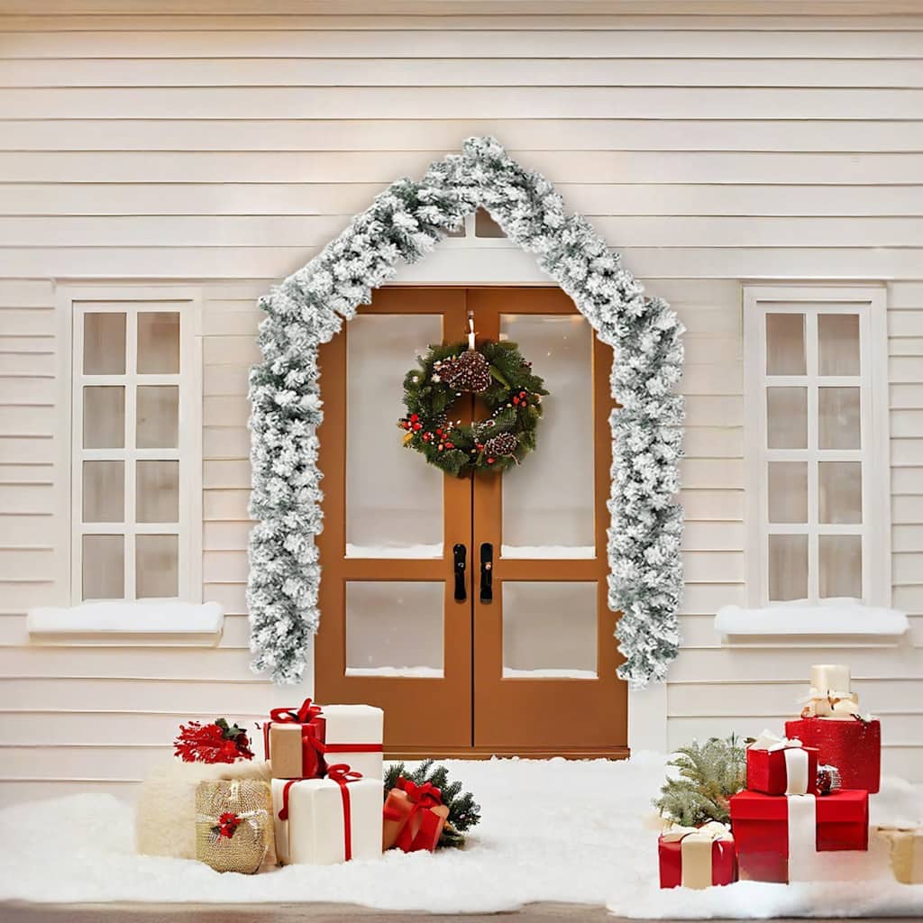 Vidaxx guirlande de Noël avec neige 5 m PVC vert