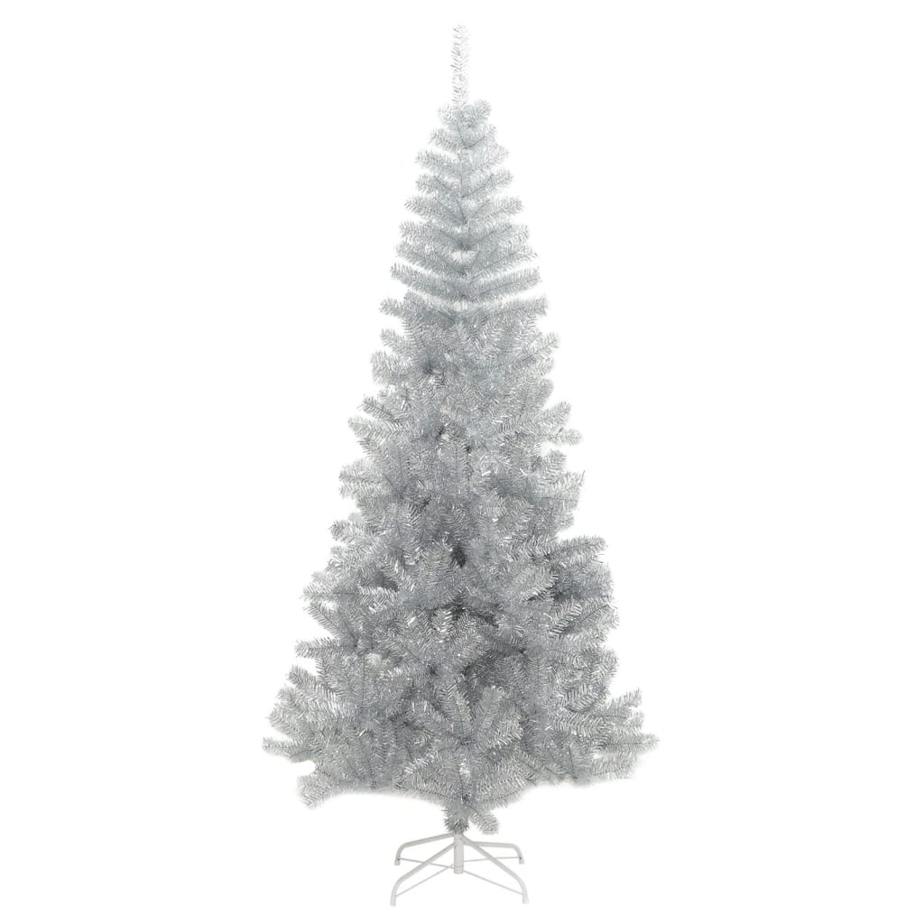 Vidaxl kunstkerstboom avec un capuchon standard de 180 cm en argent coloré