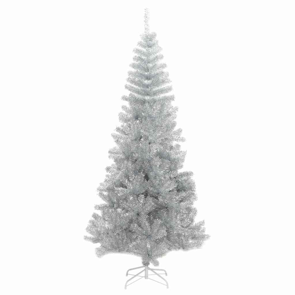 Vidaxl kunstkerstboom avec un capuchon standard de 180 cm en argent coloré