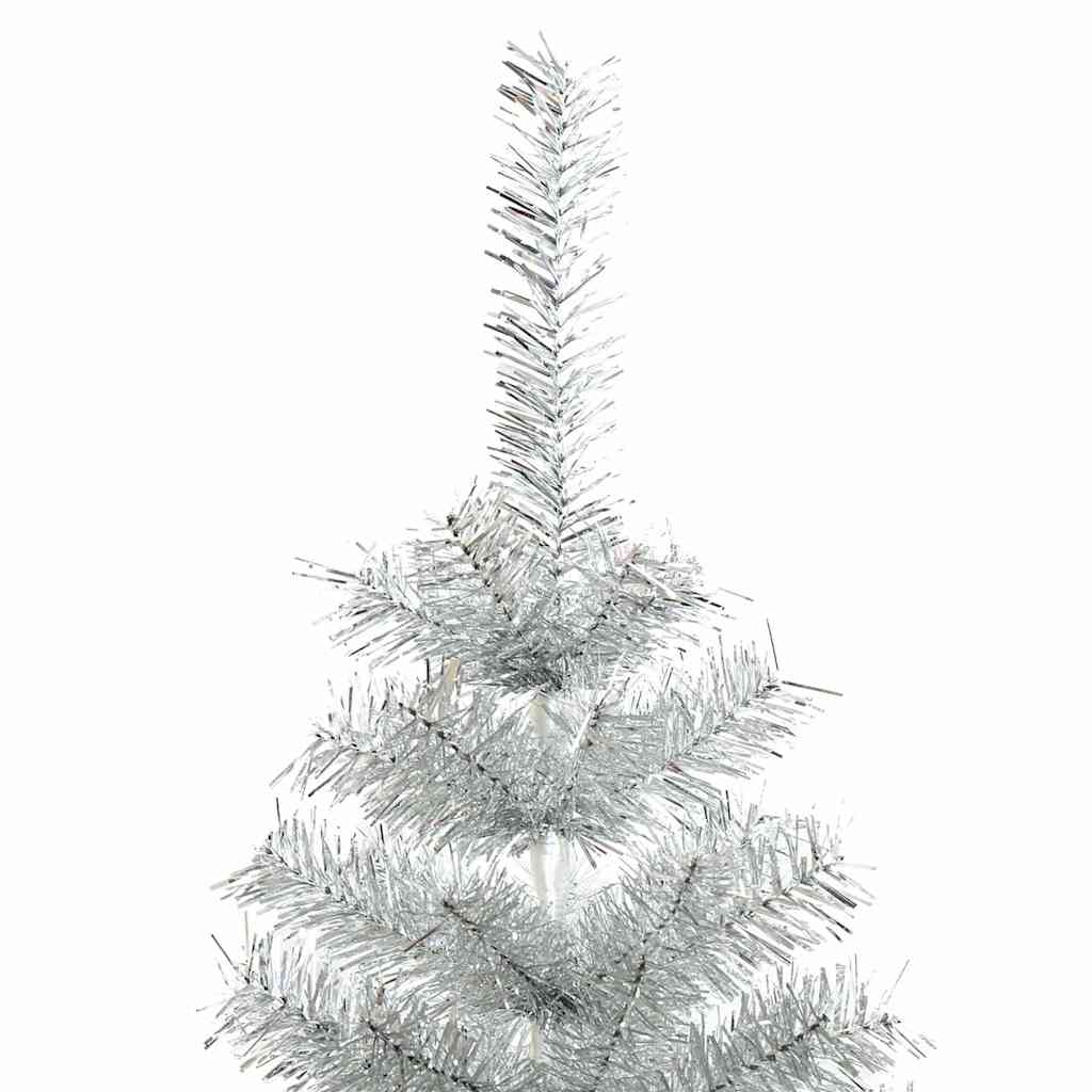 Vidaxl kunstkerstboom avec un capuchon standard de 180 cm en argent coloré