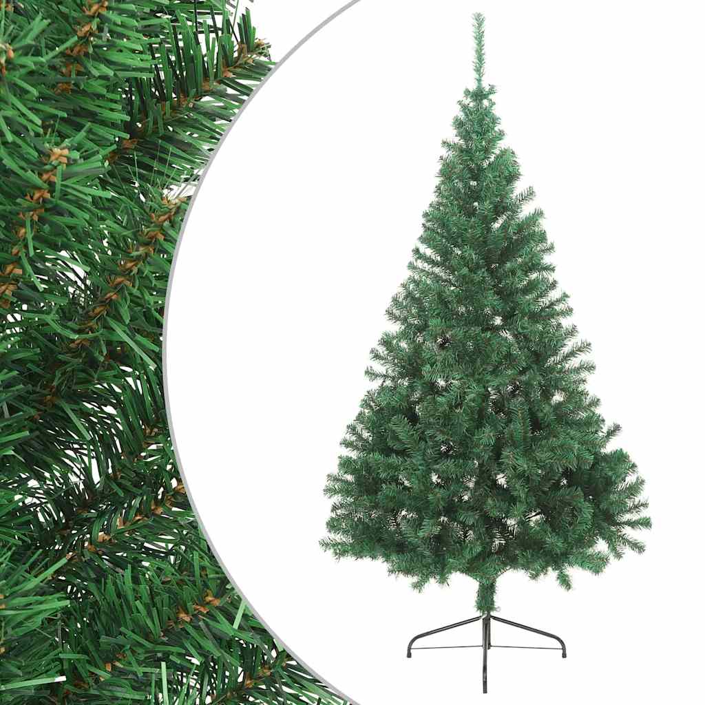 Vidaxl kunstkerstboom avec un demi-210 cm en PVC vert standard