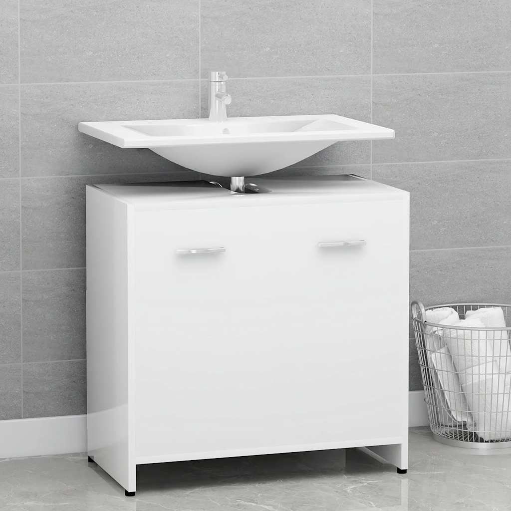 Vidaxl badkamerkast 60x33x61 cm bewerkt hout wit
