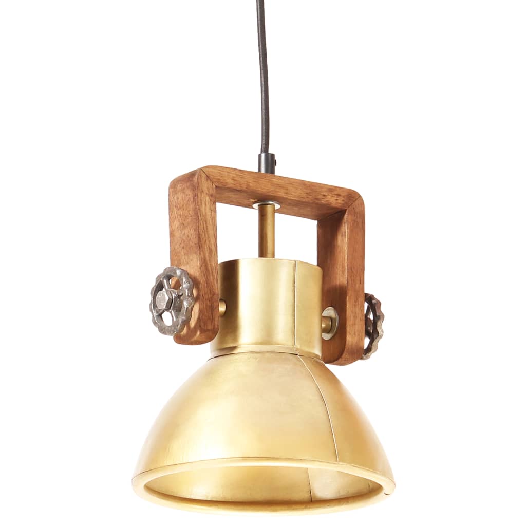 Vidaxx lampe à suspension industrielle ronde 25 w e27 19 cm couleur laiton