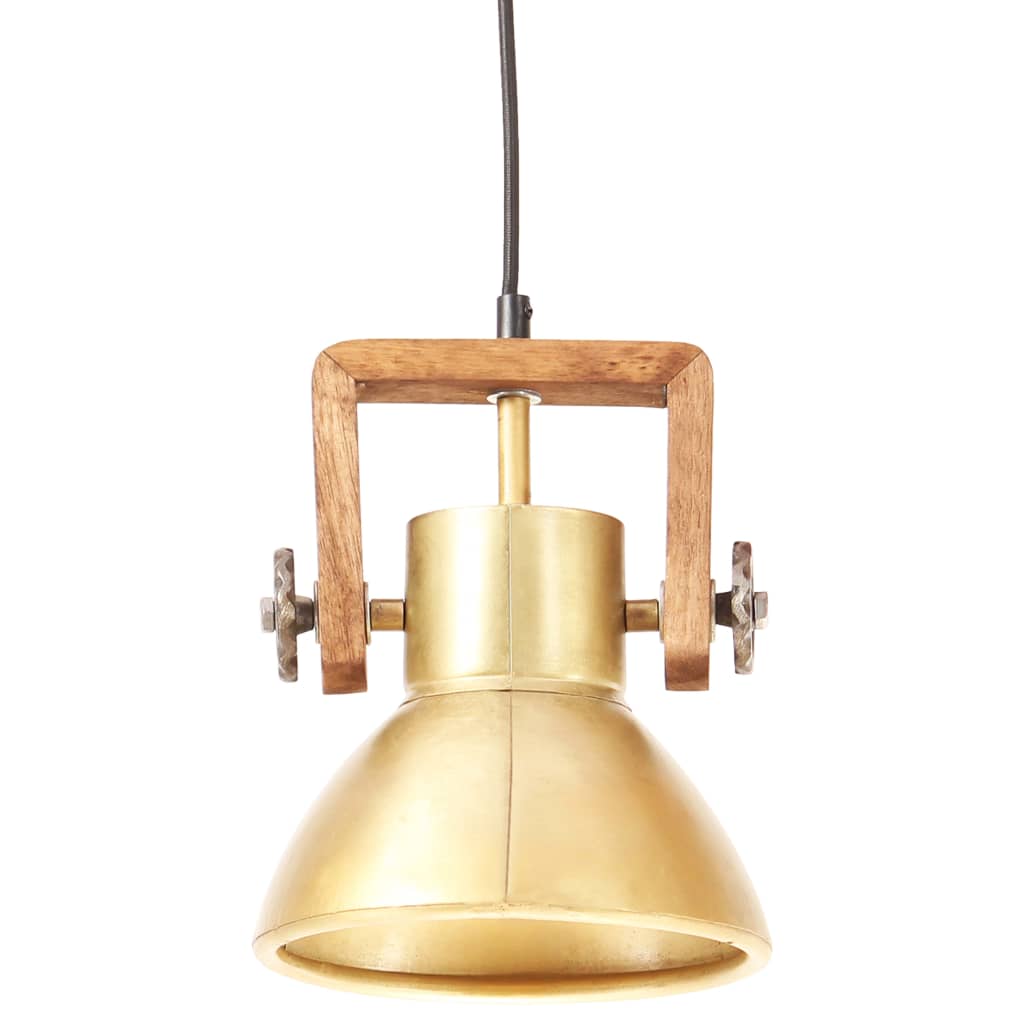 Vidaxx lampe à suspension industrielle ronde 25 w e27 19 cm couleur laiton
