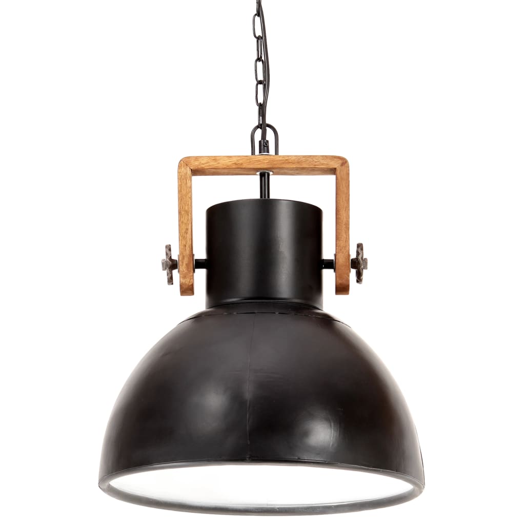 VidaXL lampe suspendue industrielle ronde 25 w e27 40 cm noir
