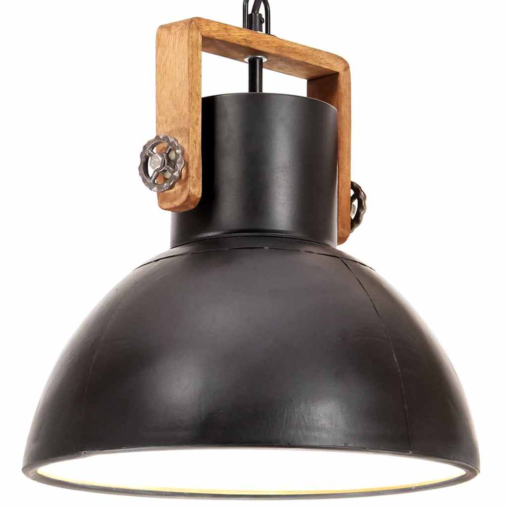 Vidaxx lampe suspendue industrielle ronde 25 w e27 30 cm noir