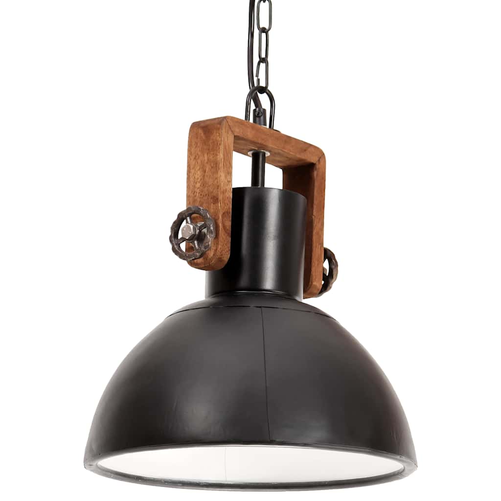 Vidaxx lampe suspendue industrielle ronde 25 w e27 30 cm noir