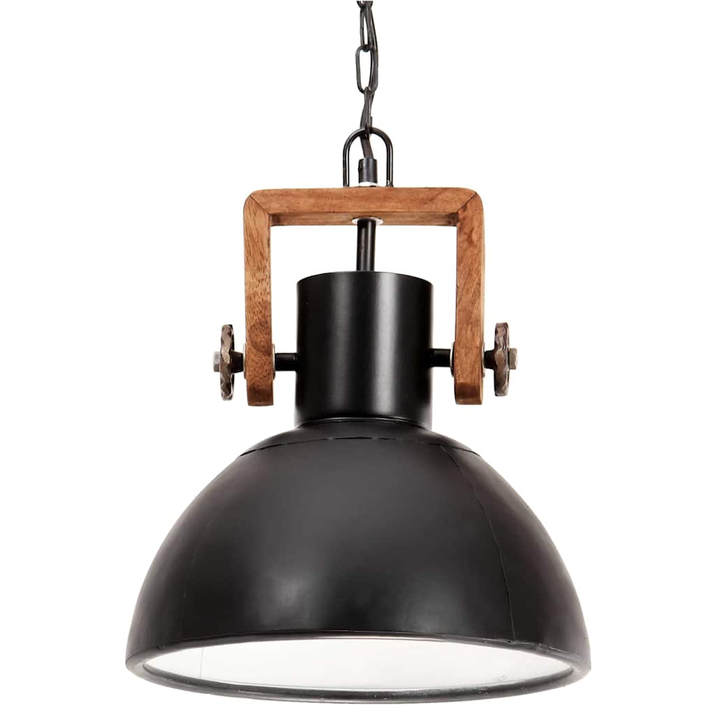 Vidaxx lampe suspendue industrielle ronde 25 w e27 30 cm noir