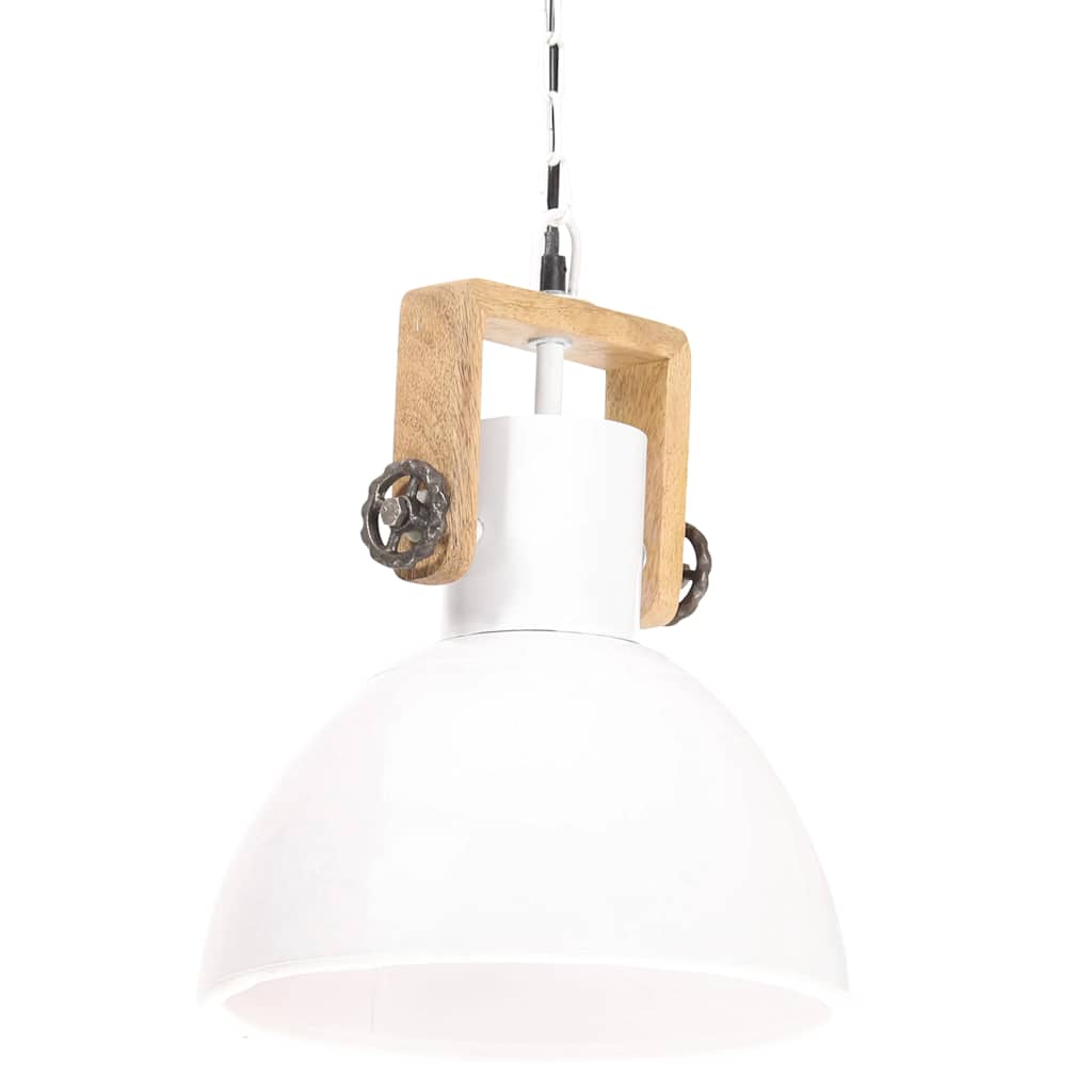 VidaXL lampe suspendue industrielle ronde 25 w e27 30 cm blanc