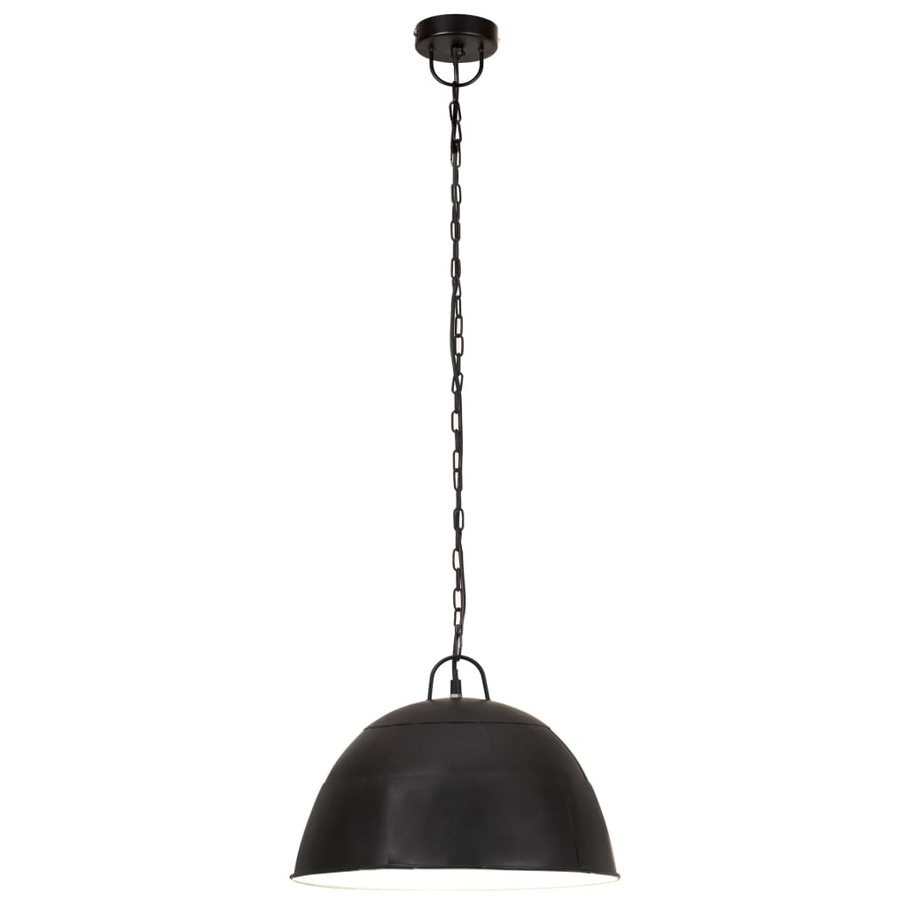 Vidaxx lampe suspendue industrielle vintage ronde 25 w e27 41 cm noir
