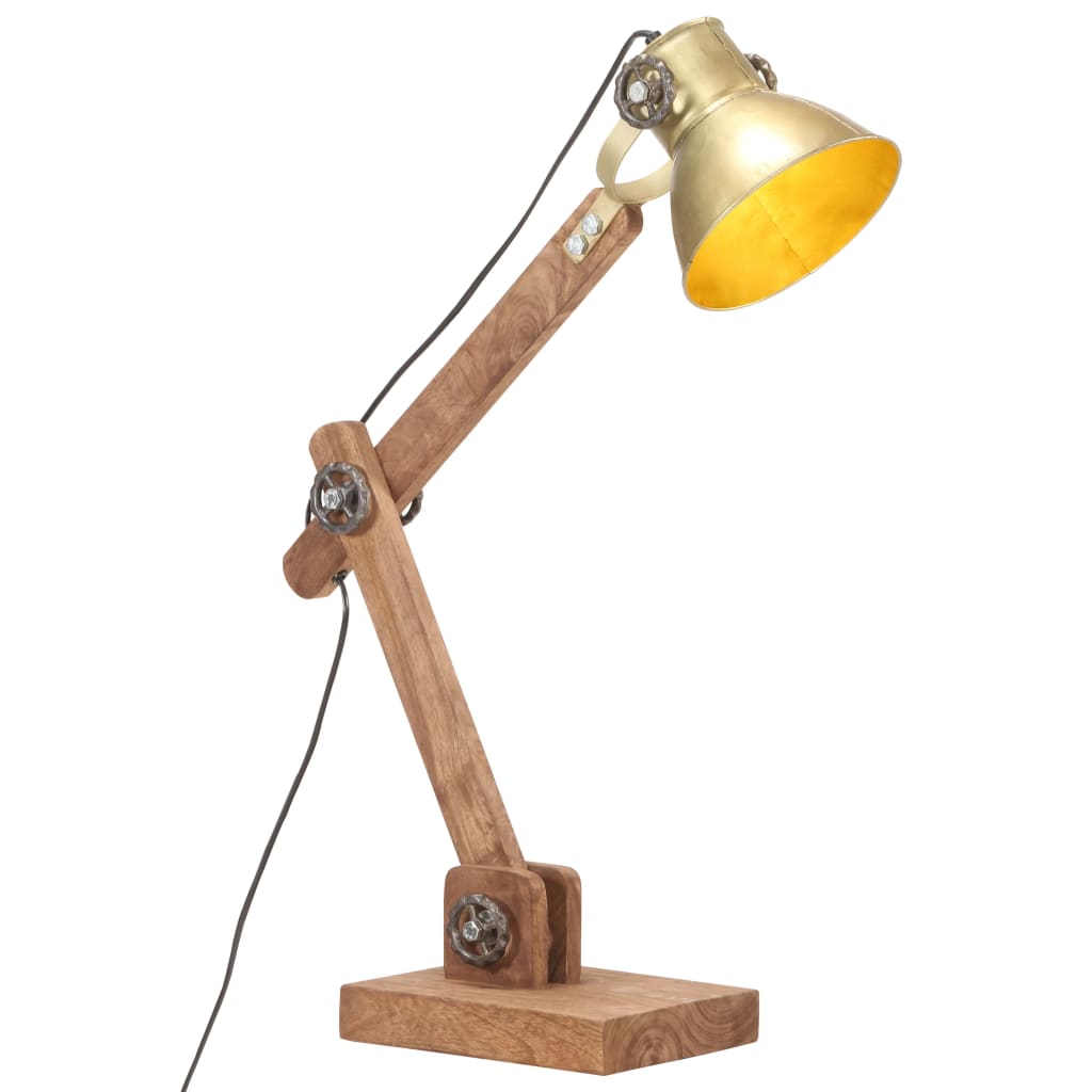 VidaXL Lampe de bureau industrielle ronde E27 58x18x90 cm couleur laiton